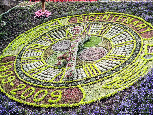 Flower Clock in Princes Street Gardens in Edinburgh, Scotland