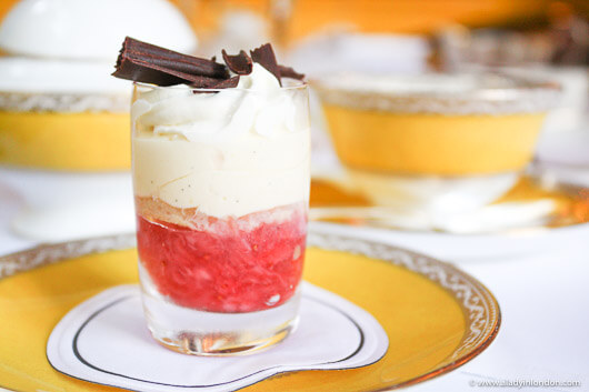 Sherry Trifle at Afternoon Tea at The Goring
