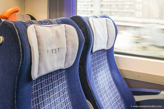 First Class Seats on a Train in England