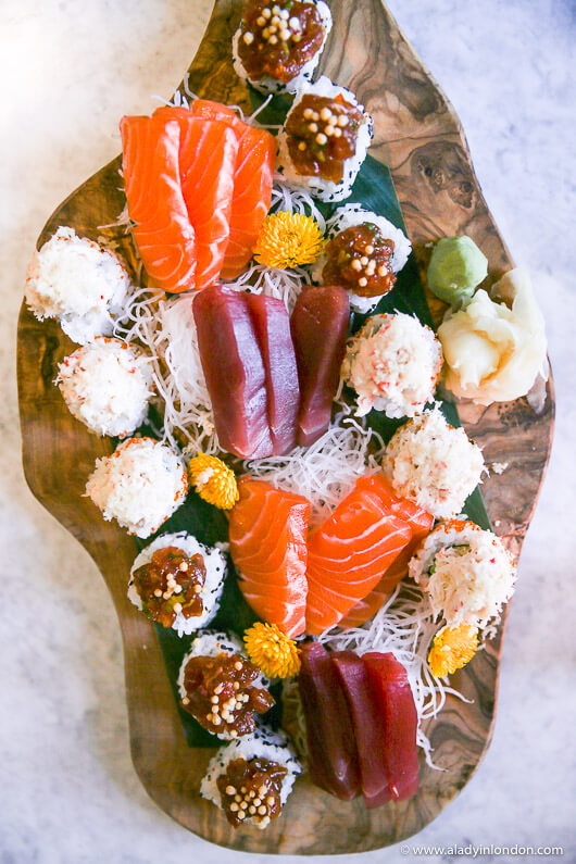 Sushi at maze Grill in London