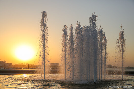 Sunset at the Museum of Islamic Art in Doha, Qatar