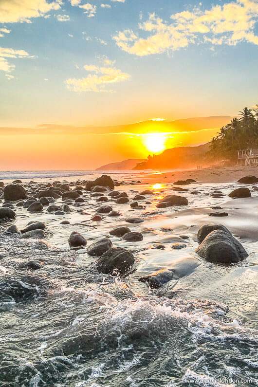 Sunset on the Ocean in El Salvador