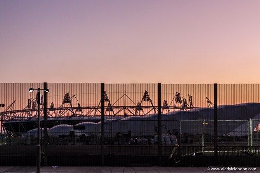 London Stadium at Sunset in England