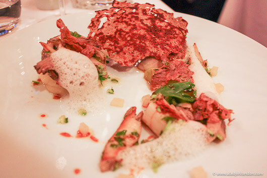Abalone at La Mere Brazier Restaurant in Lyon