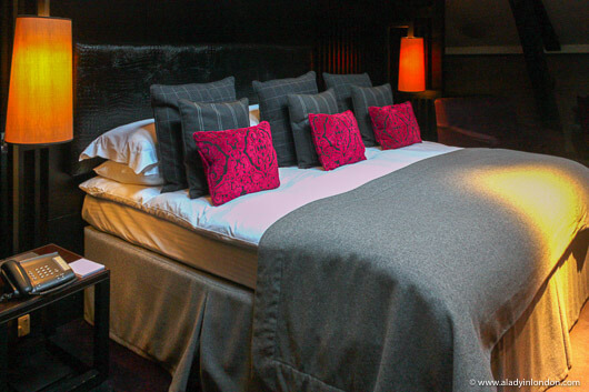 Bed in a room at the Malmaison hotel in Belfast