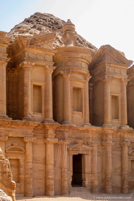 The facade of the Monastery in Petra