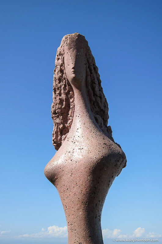 Carioca sculpture on top of Sugar Loaf Mountain