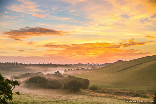 Sunrise in the Scottish Borders