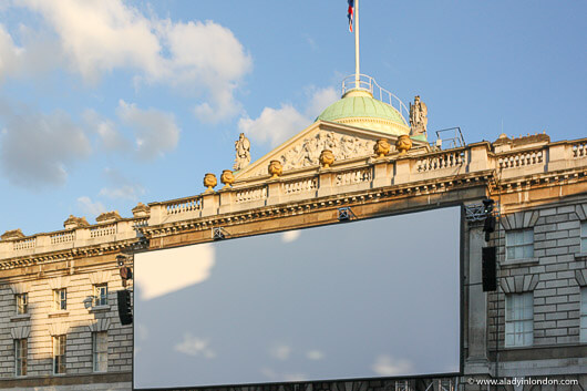 Outdoor cinema at Somerset House in London