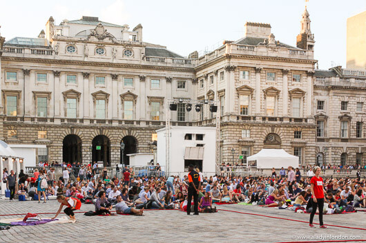 Outdoor cinema at Somerset House in London