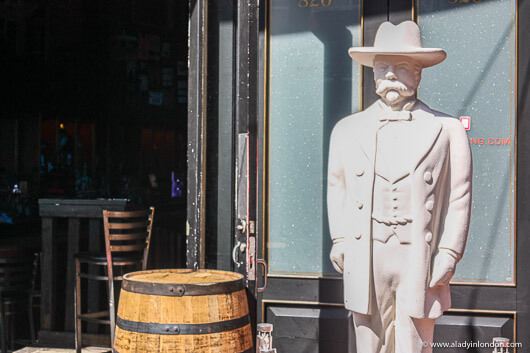 Statue outside a Bar in the San Diego Gaslamp Quarter