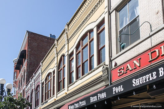 Buildings in the San Diego Gaslamp Quarter