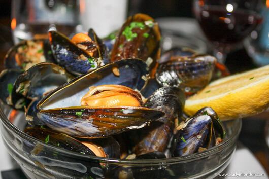 Mussels for dinner in Clerkenwell, London