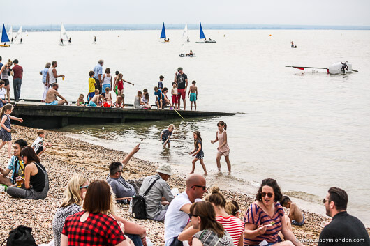 Beach at the Whitstable Oyster Festival