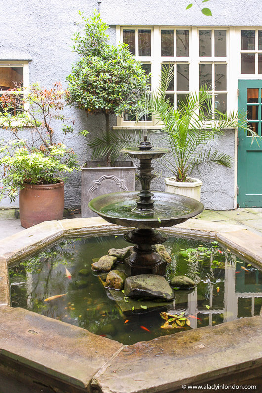 Courtyard with a Fountain in Bristol, England