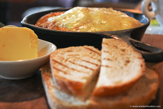 Omelette for brunch at The Folly restaurant in London
