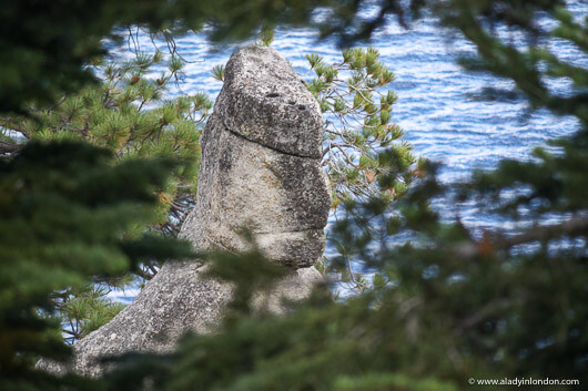 Rocks by Lake Tahoe in California
