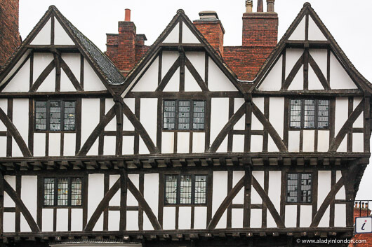 Half-timbered building in Lincoln, England