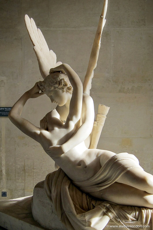 Canova's Cupid and Psyche sculpture in the Louvre on an after-hours tour