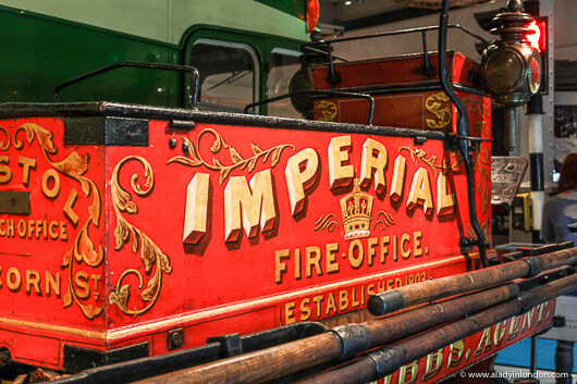 Historic fire truck in the Bristol M Shed Museum