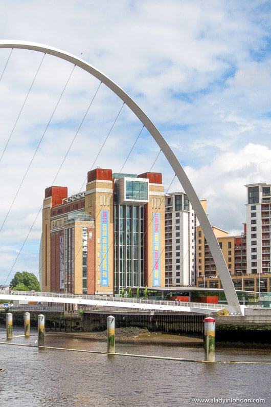 Gateshead Millennium Bridge in in Newcastle, England