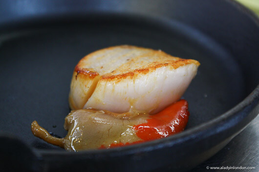 Scallop at The Gun pub in London
