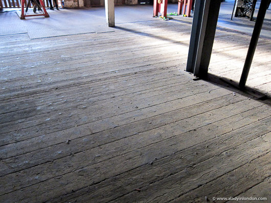 Floor of a venue for Secret Cinema in London