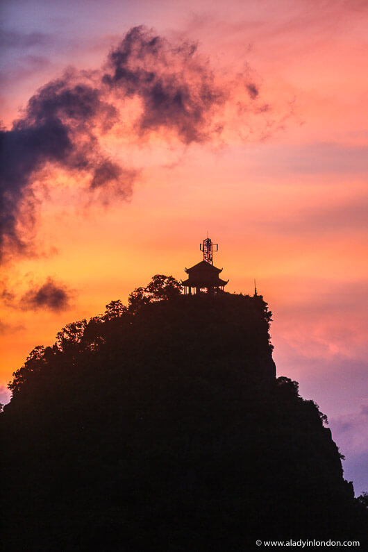 Sunset in Halong Bay, Vietnam