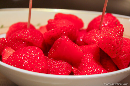Strawberries at The Jumeirah Carlton Tower in London