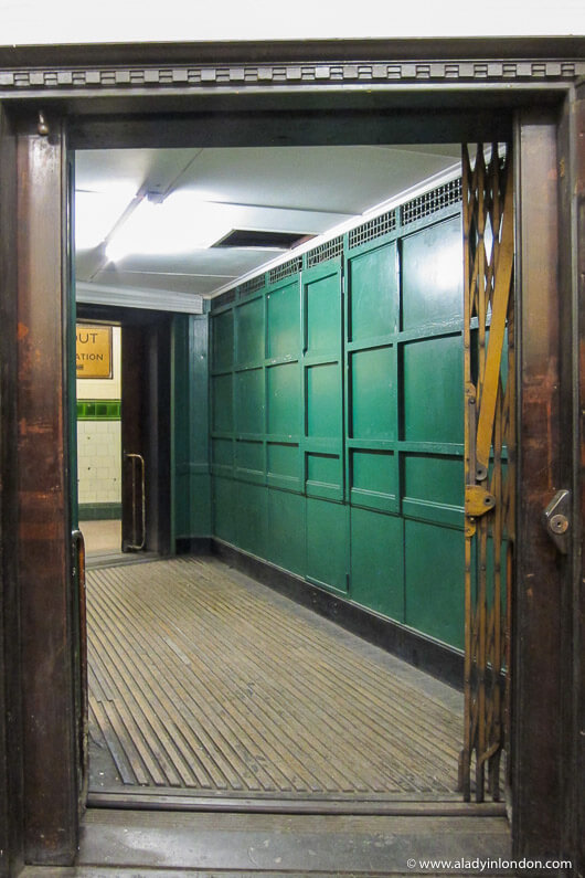 Elevators in Aldwych Tube Station