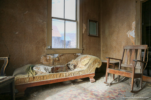 Interior in the Bodie Ghost Town in California
