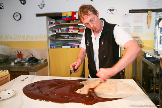 Chocolate Making Demo at Chez Tiff in Quito, Ecuador