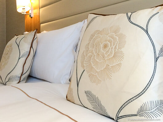 Bed at the Conrad London St James Hotel