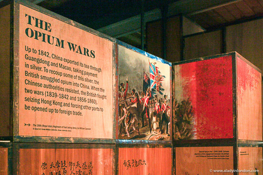 Opium Wars Exhibit at the Cutty Sark Museum in Greenwich
