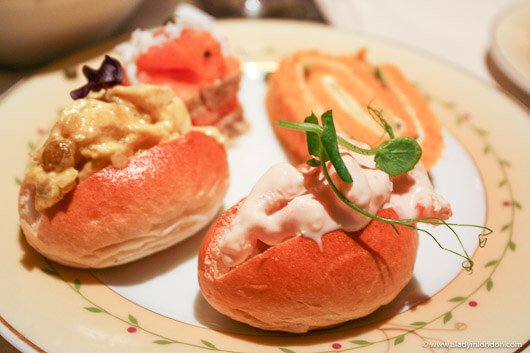 Finger sandwiches at afternoon tea at The Jumeirah Carlton Tower in London