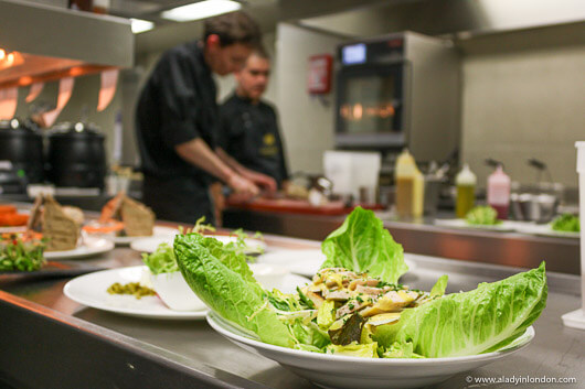Kitchen at La Quincaillerie restaurant in Brussels