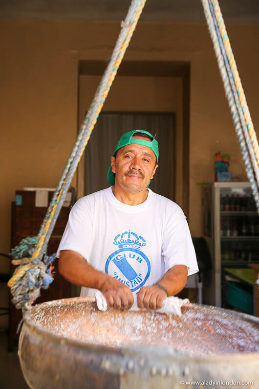 Man Making Colaciones in Quito, Ecuador