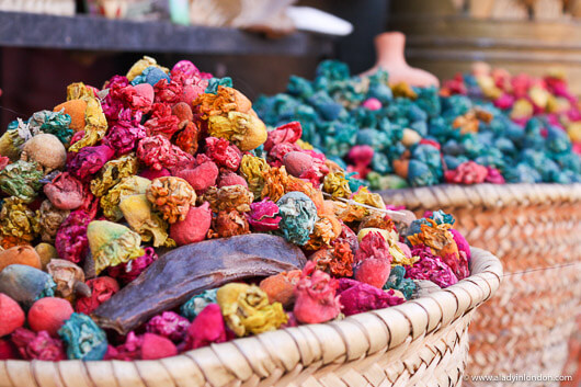 Dried Rosebuds at a Souk in Marrakech