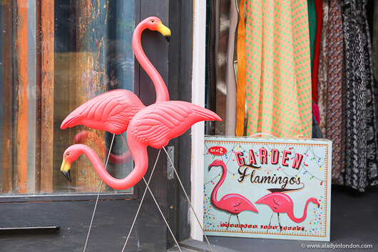 Plastic Flamingos at a Pop Brixton Shop