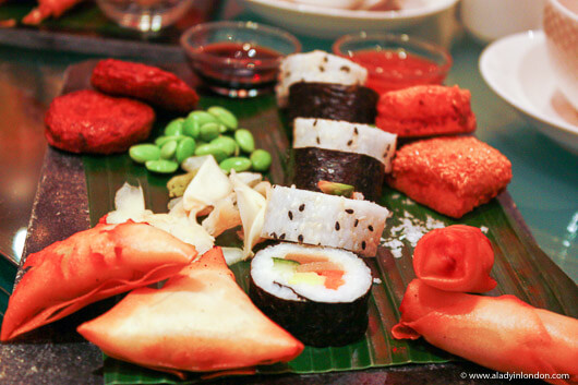 Sushi platter at the Runnymede on Thames Hotel