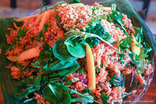 Vietnamese salad at a Boxpark Shoreditch restaurant