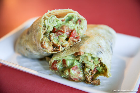 Burrito at Taco Surf in San Diego, California