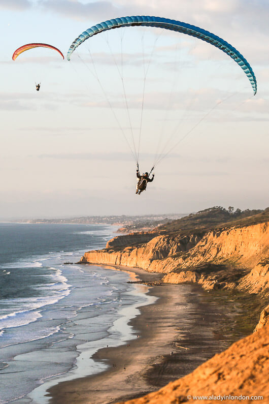 Paragliders in San Diego, California