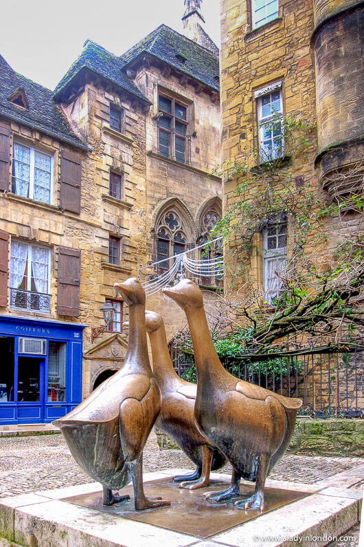 Sculpture of Geese in Sarlat, France