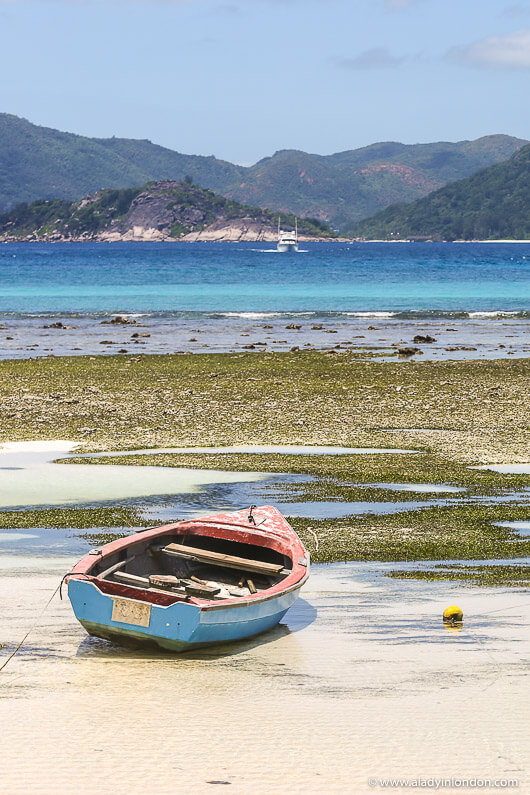 Beach on La Digue in the Seychelles