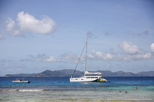 Oplezir Yacht on a snorkeling trip in the Seychelles