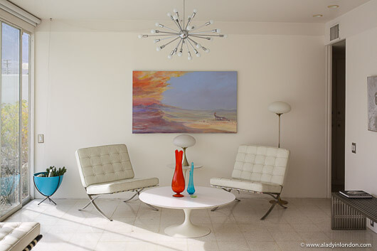 Interior of Steel House Number 2 in Palm Springs, California