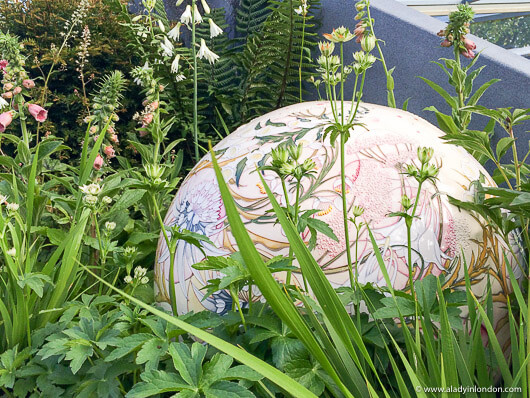 Sphere Sculpture in a Garden