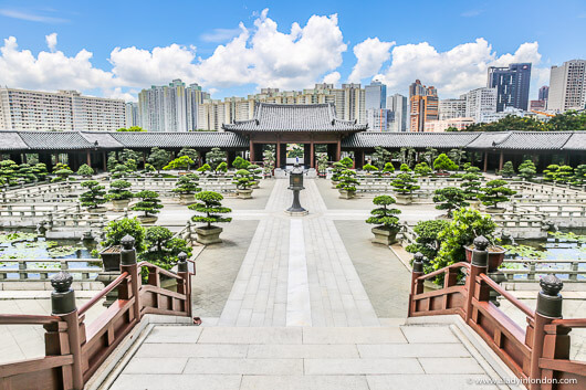 View from Chi Lin Nunnery in Hong Kong
