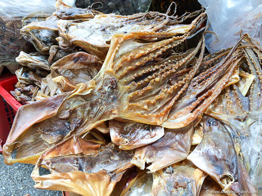 Dried Squid at a Market in Hong Kong